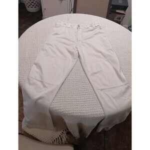 Wilson Adult Pants White Baseball Blue Stripe Sport Team Logo Mens Large EUC